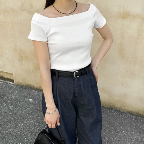 【SAMPLE SALE】2way off shoulder cut sew