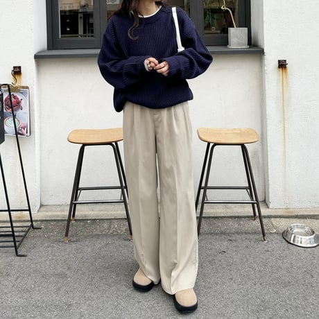 loose fit rib stitch knit