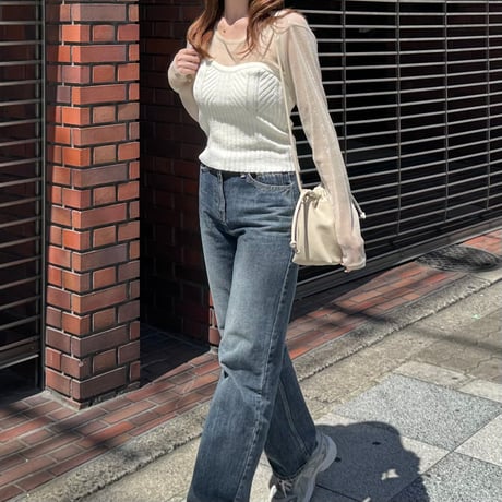 【SAMPLE SALE】bare rib knit bustier