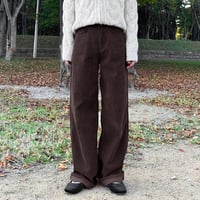 corduroy wide straight pants