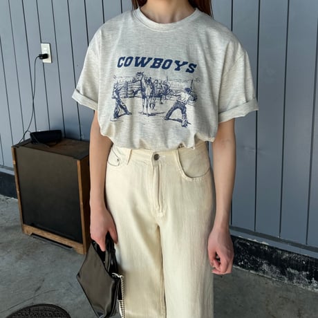 【SAMPLE SALE】"COW BOYS" logo T shirt