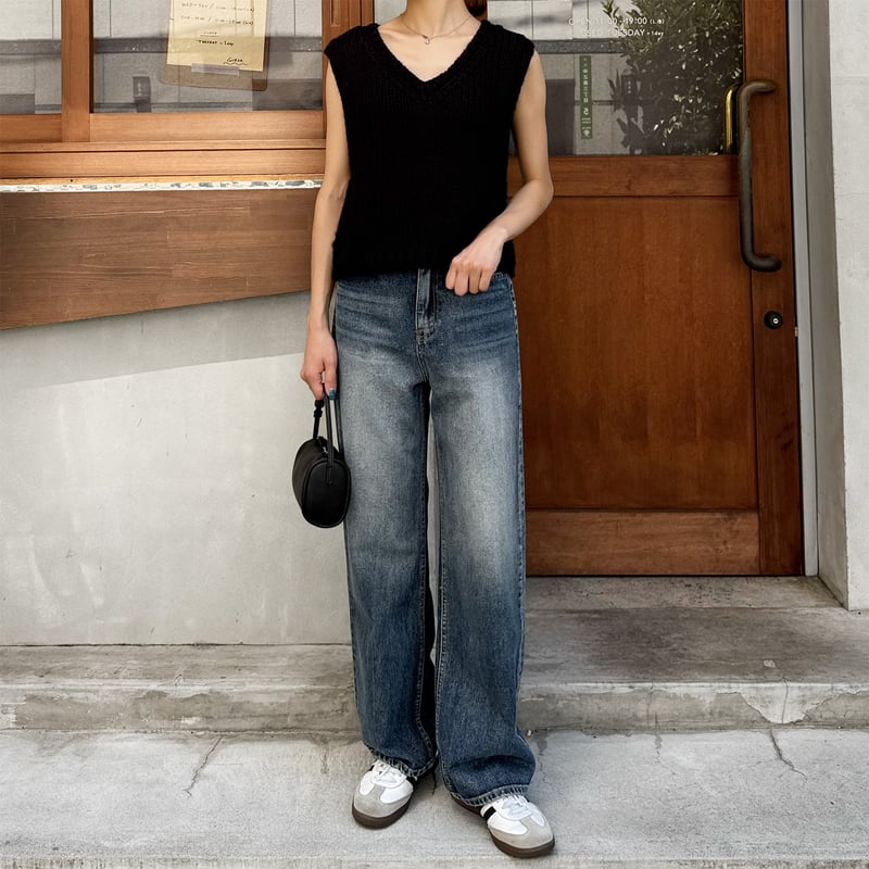 NEW M-SIZE!!》semi wide straight denim pants |