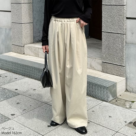tuck balloon wide pants