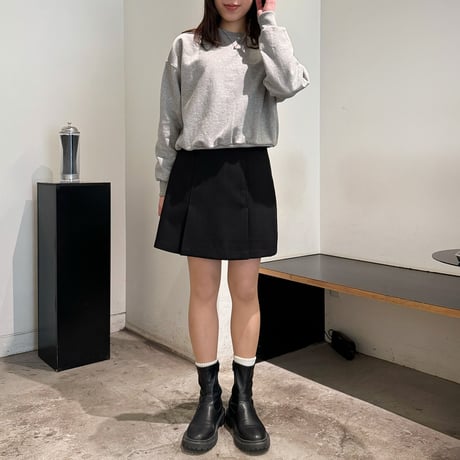 【SAMPLE SALE】box pleats mini skirt