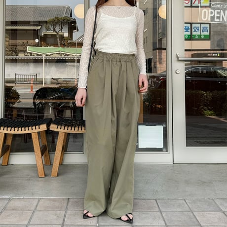 tuck balloon wide pants