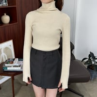 turtleneck rib knit