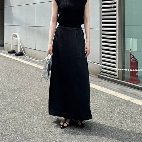 satin jaguared flare skirt