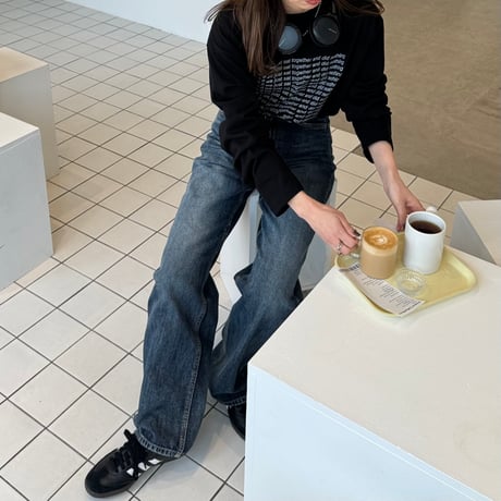 【SAMPLE SALE】over size lettering long T