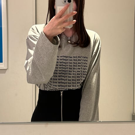 【SAMPLE SALE】over size lettering long T