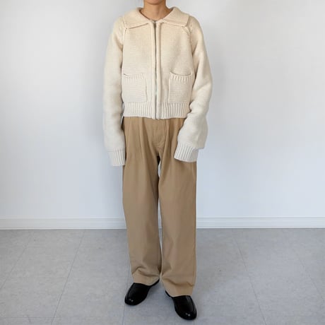 high-waist tuck straight pants
