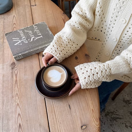 pattern design loose knit cardigan