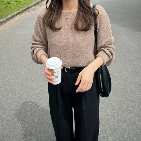【SAMPLE SALE】loose sheer knit pullover