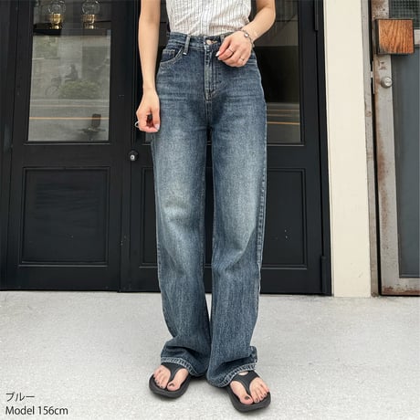 【SAMPLE SALE】semi wide straight denim pants