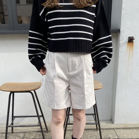brushed twill half pants