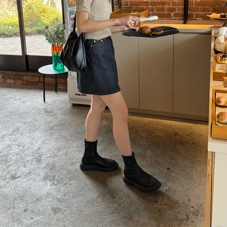 denim mini skirt