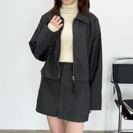 W zip short jacket