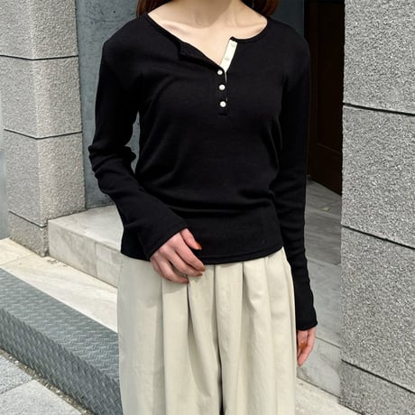 henry neck cut sew