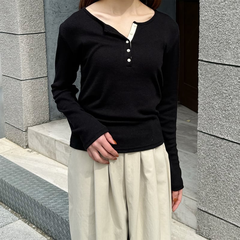 トップス DIESEL henry neck cut sew henry neck cut sew | LE MORE