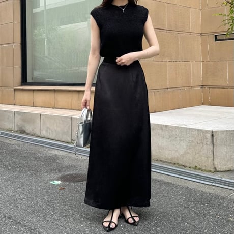 satin jaguared flare skirt