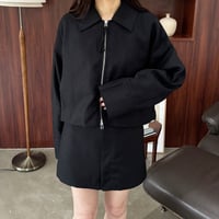 W zip short jacket