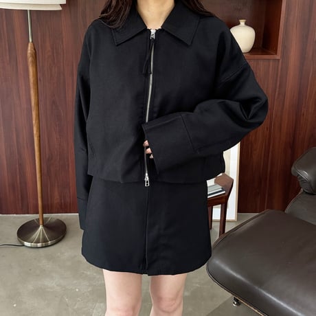 W zip short jacket