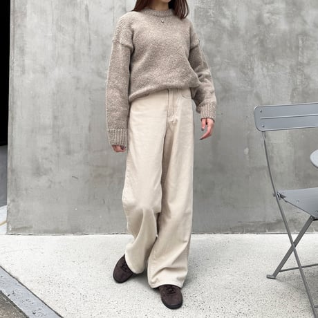 corduroy wide straight pants