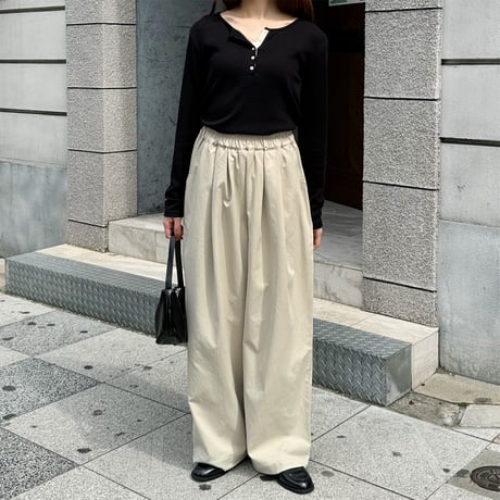 tuck balloon wide pants