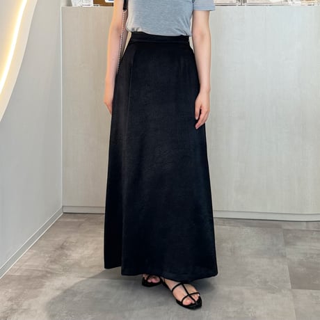 satin jaguared flare skirt