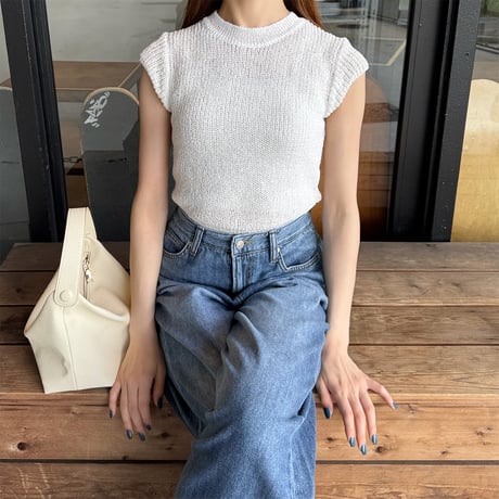 【SAMPLE SALE】french sleeve summer knit