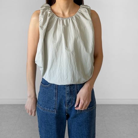 【SAMPLE SALE】drawstring balloon tank blouse