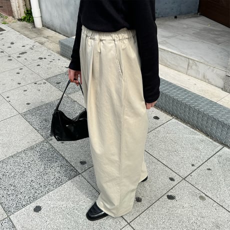 tuck balloon wide pants