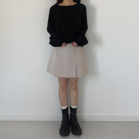 【SAMPLE SALE】box pleats mini skirt