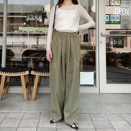 tuck balloon wide pants