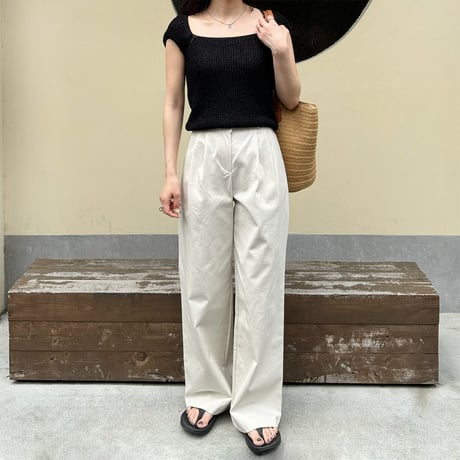 【SAMPLE SALE】wide square neck knit