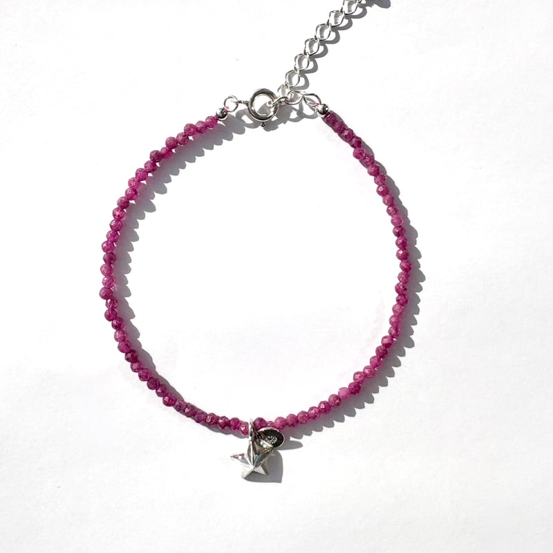 ♡秘密の恋愛♡　ルビー天然石ブレスレット　限定品 ルビー / 星付き / シルバー / 天然石ブレスレット / KAORU | KAIRASHI