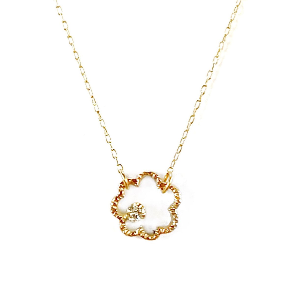 ミモザ ネックレス/ピンクゴールド・ダイヤモンド/KAORU