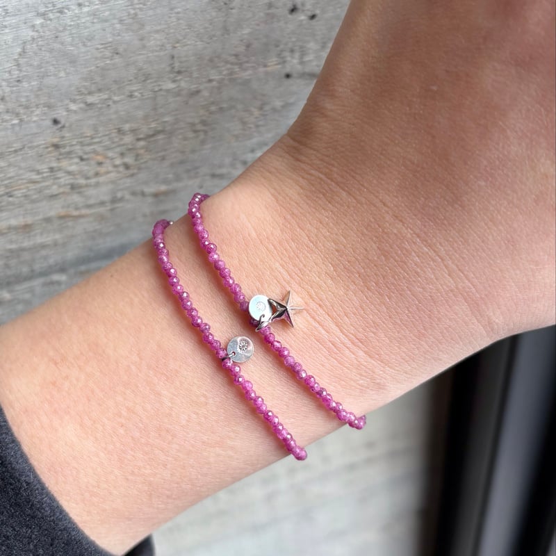 ルビー / 星付き / シルバー / 天然石ブレスレット / KAORU | KAIRASHI