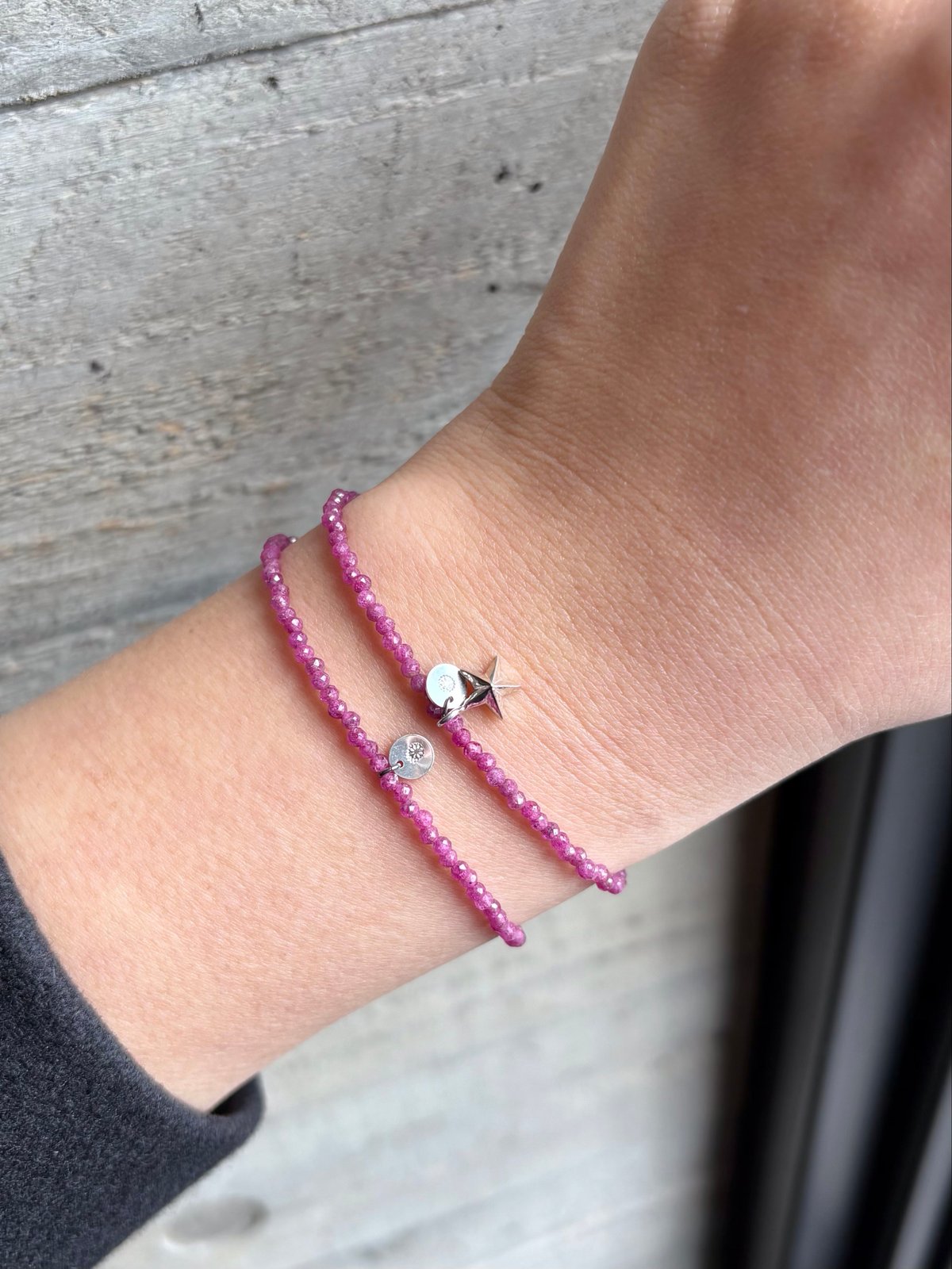 ルビー / 星付き / シルバー / 天然石ブレスレット / KAORU | KAIRASHI