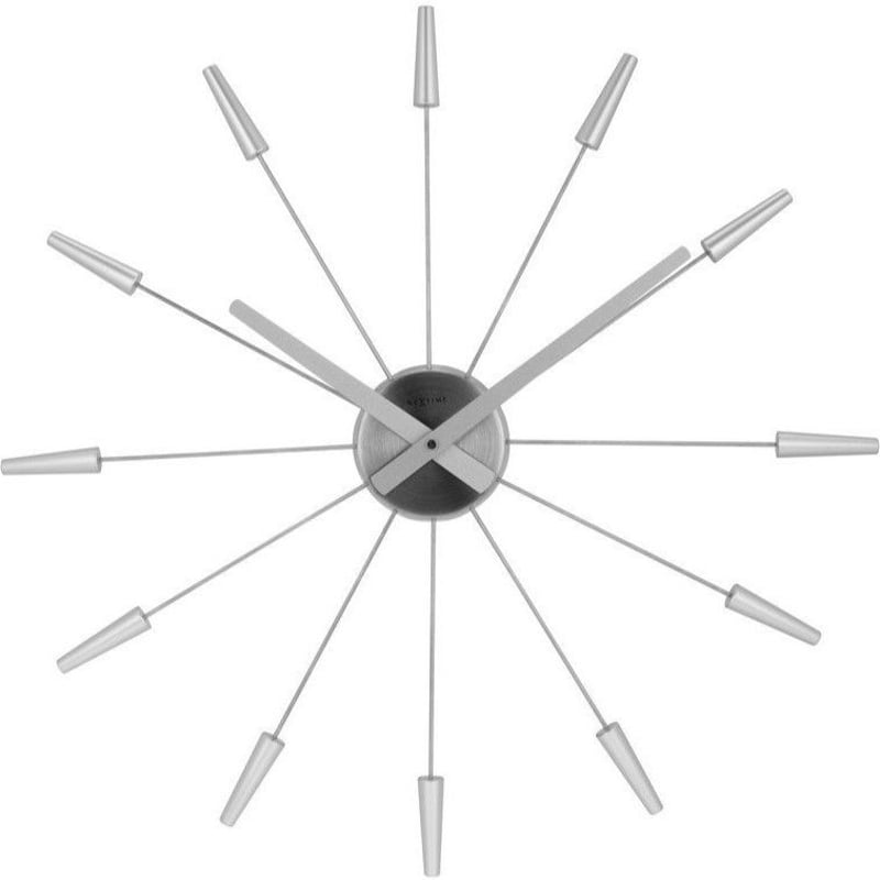 NEXTIME ◇NEXT 2610zi◇シルバープラグ掛け時計(シルバー)◇Plug Inn