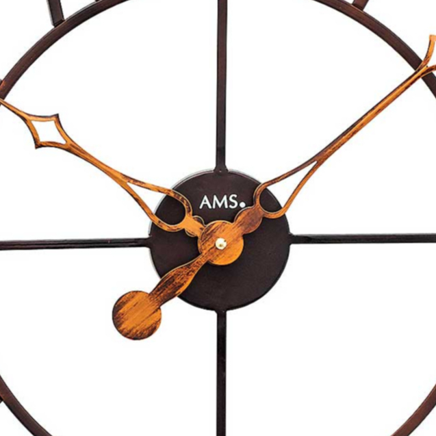 アームス ◇ AMS 9537◇60cm◇メタルウォールクロック（ゴールドカラー