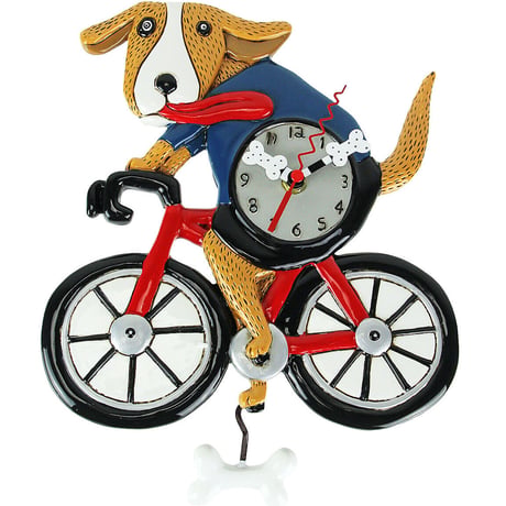 アレン デザイン スタジオ◆P2025◆自転車を乗る犬掛け時計◆ALLEN DESIGN  STUDIO