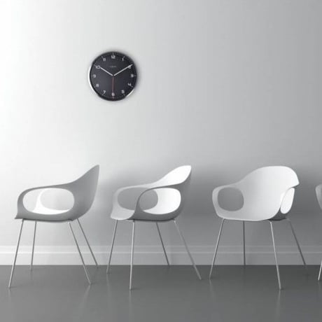 NEXTIME◆NEXT 3080zw◆「Company Arabic」壁掛け時計(黒)◆35 cm◆サイレントクォーツ