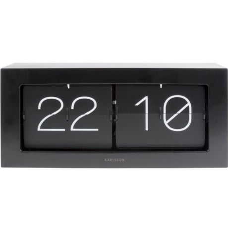 カールソン◆KARLSSON KA5642BK◆フリップ時計 パタパタ時計(黒)◆Boxed Flip Clock