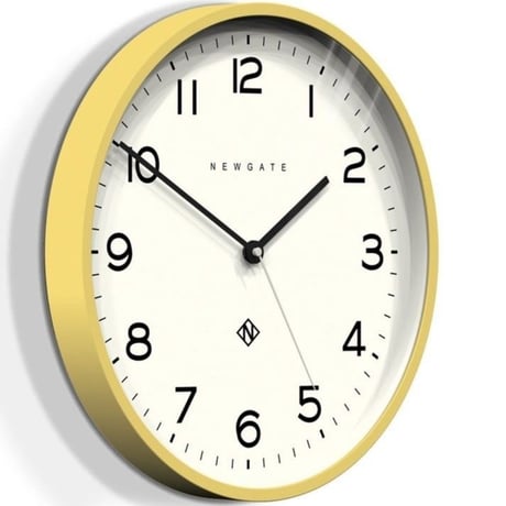 ニューゲート◆NUMTHR129CHY ◆ナンバースリーエコークロック  大型掛け時計 (イエロー37㎝)◆Number Three Echo Clock
