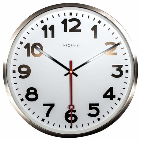 NEXTIME◆NEXT 3127AR◆"SUPER STATION"ステーション 壁掛け時計(白)◆55 cm◆サイレントクォーツ
