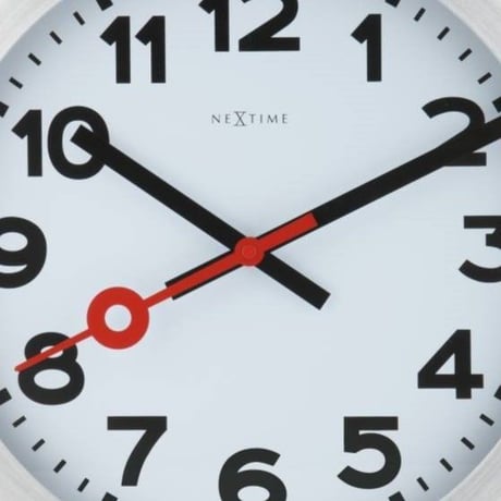 NEXTIME◆NEXT 3999AR◆"STATION"ステーション 壁掛け時計(白)◆35 cm◆サイレントクォーツ