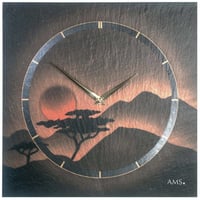 アームス ◆AMS 9514◆スレート(粘板岩) 壁掛け時計(絵画デザイン)◆クォーツムーブメント