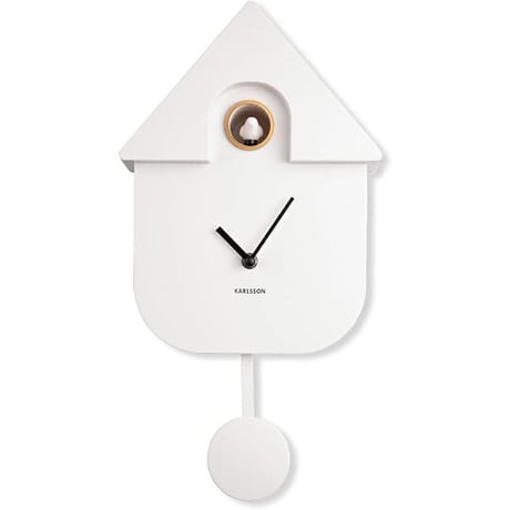 カールソン◆Karlsson KA5768WH◆カッコウ時計・鳩時計・壁掛け時計◆白◆Cuckoo House Clock