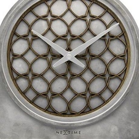 NEXTIME◆NEXT 5205BR◆CONCRETE LOVE TABLE 置時計◆サイレントクォーツ
