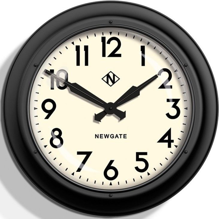 ニューゲート◇Newgate GWL12MK◇50代のスタイル掛け時計 (白黒)◇50s
